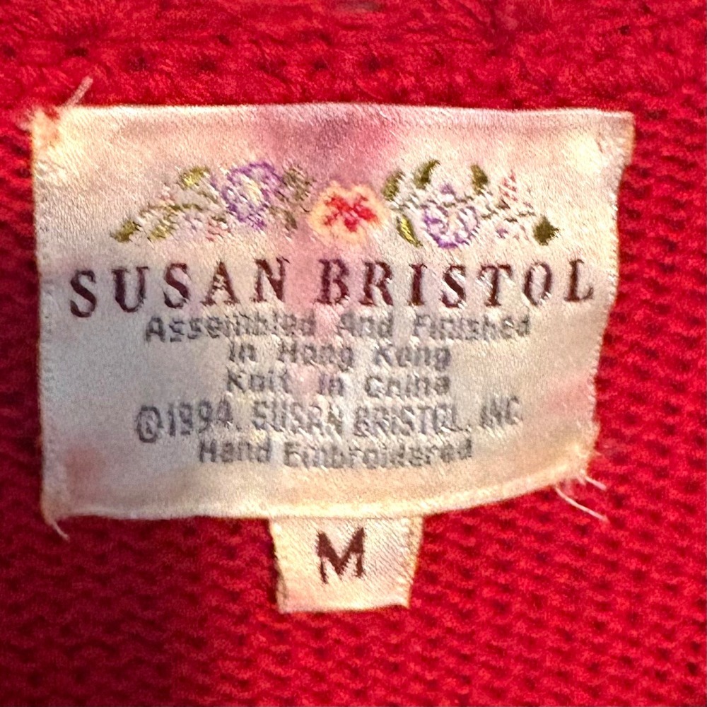 Susan‎ Bristol Women's Vintage Embroidered Short Sleeve Cardigan in Size M - Picture 8 of 10